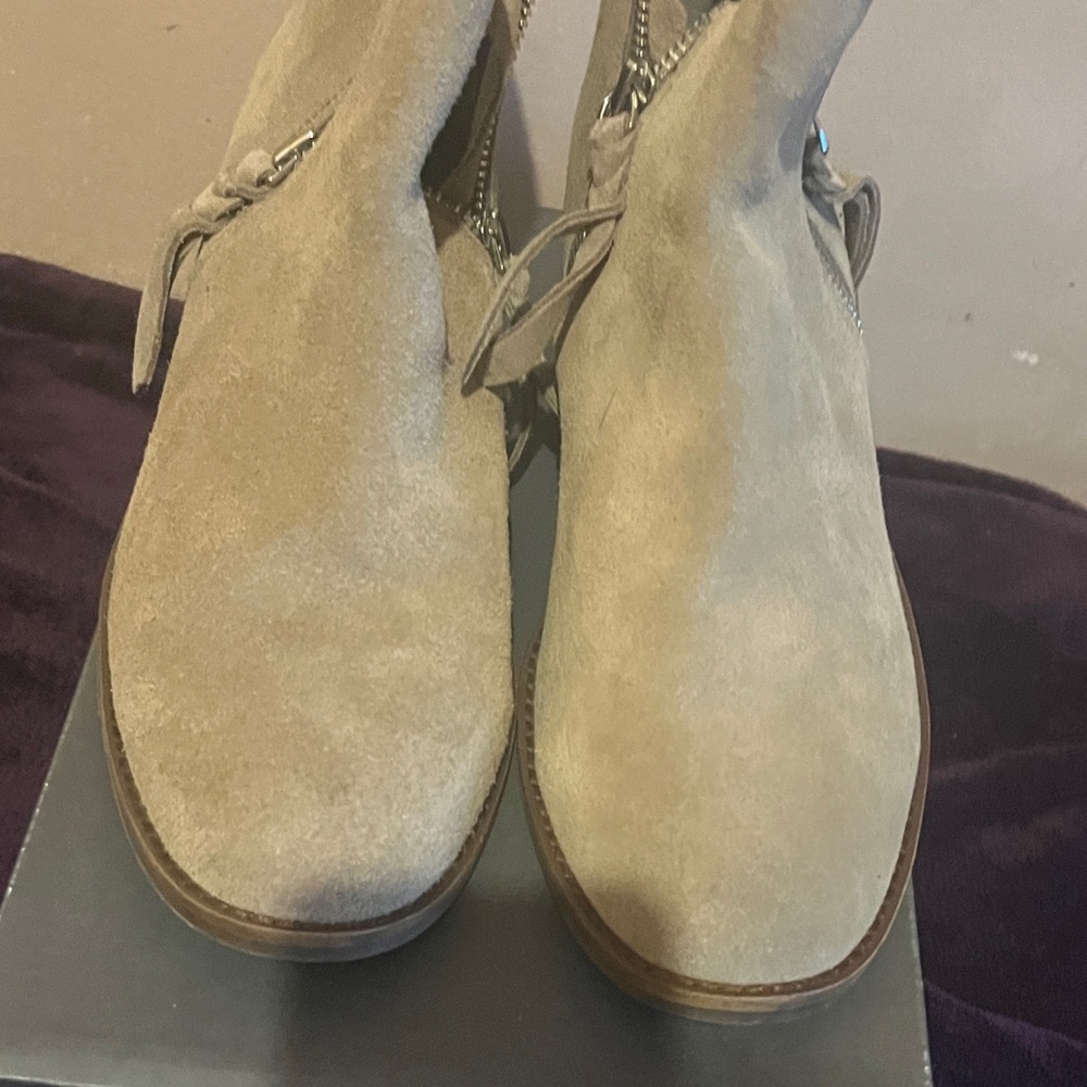 Dolce Vita Tan Suede Ankle Booties